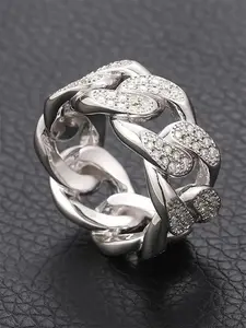 Women's Artificial Zircon Ring, Wedding Engagement Anniversary Party Accessory Gift, Elegant Jewelry for Women, Unique Rings