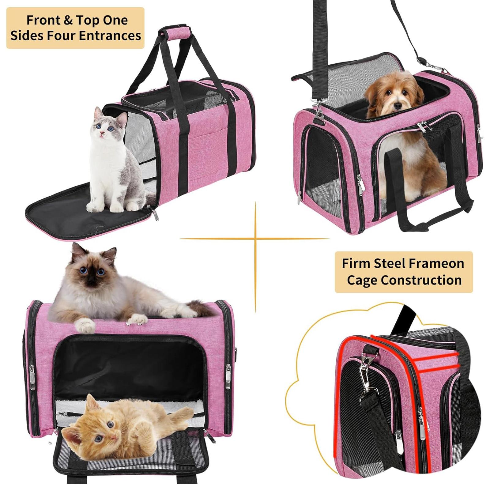 COZPAW Large Cat Carriers Dog Carrier Pet Carrier for Large Cats Dogs Puppies up to 25Lbs, Big Dog Carrier Soft Sided, Collapsible Travel Puppy Carrier - Large