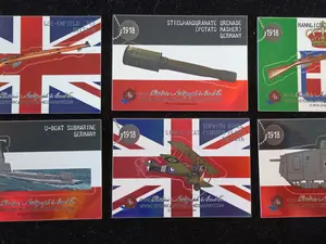 Complete 40-Sticker Set from 1918: End of the Great War