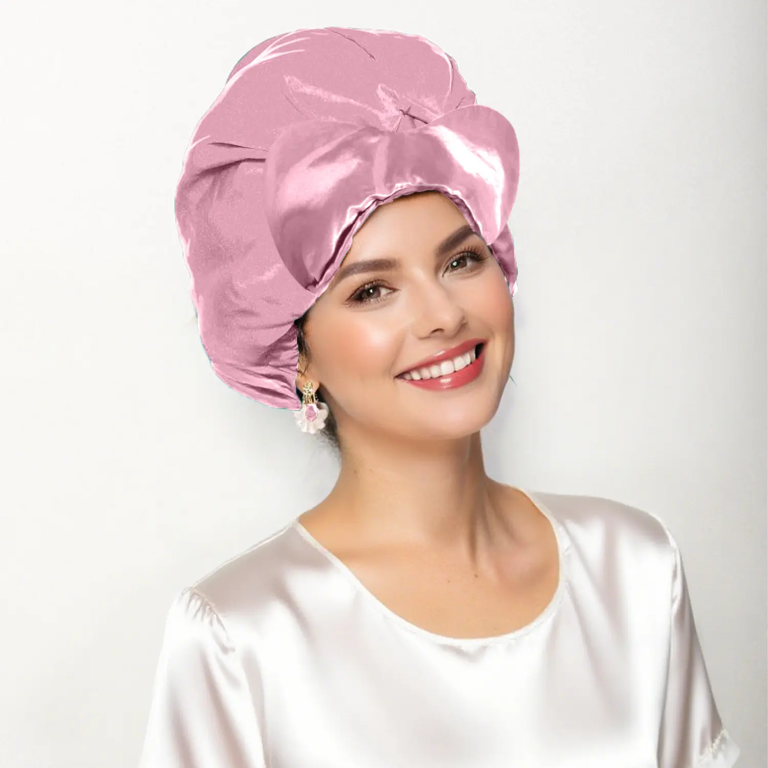 4-Piece Satin Cap and Sleeping Eye Mask Set, Hair Protection  display picture 1
