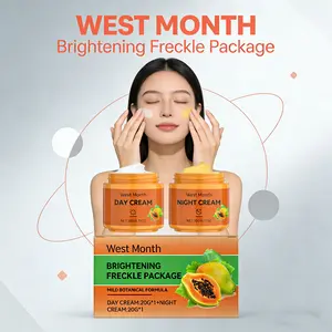 WEST MONTH Brightening Freckle Package - Papaya Extract Skin Care Set for Even Skin Tone & Radiance