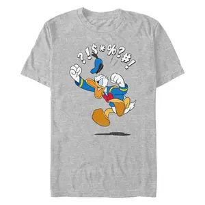 Men's Mickey & Friends Donald Duck Angry Jump T-Shirt