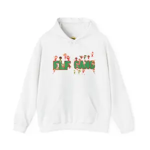 Elf Gang Hoodie | Cute Christmas Sweatshirt for Holiday Parties, Family Matching & Elf Crew Fits