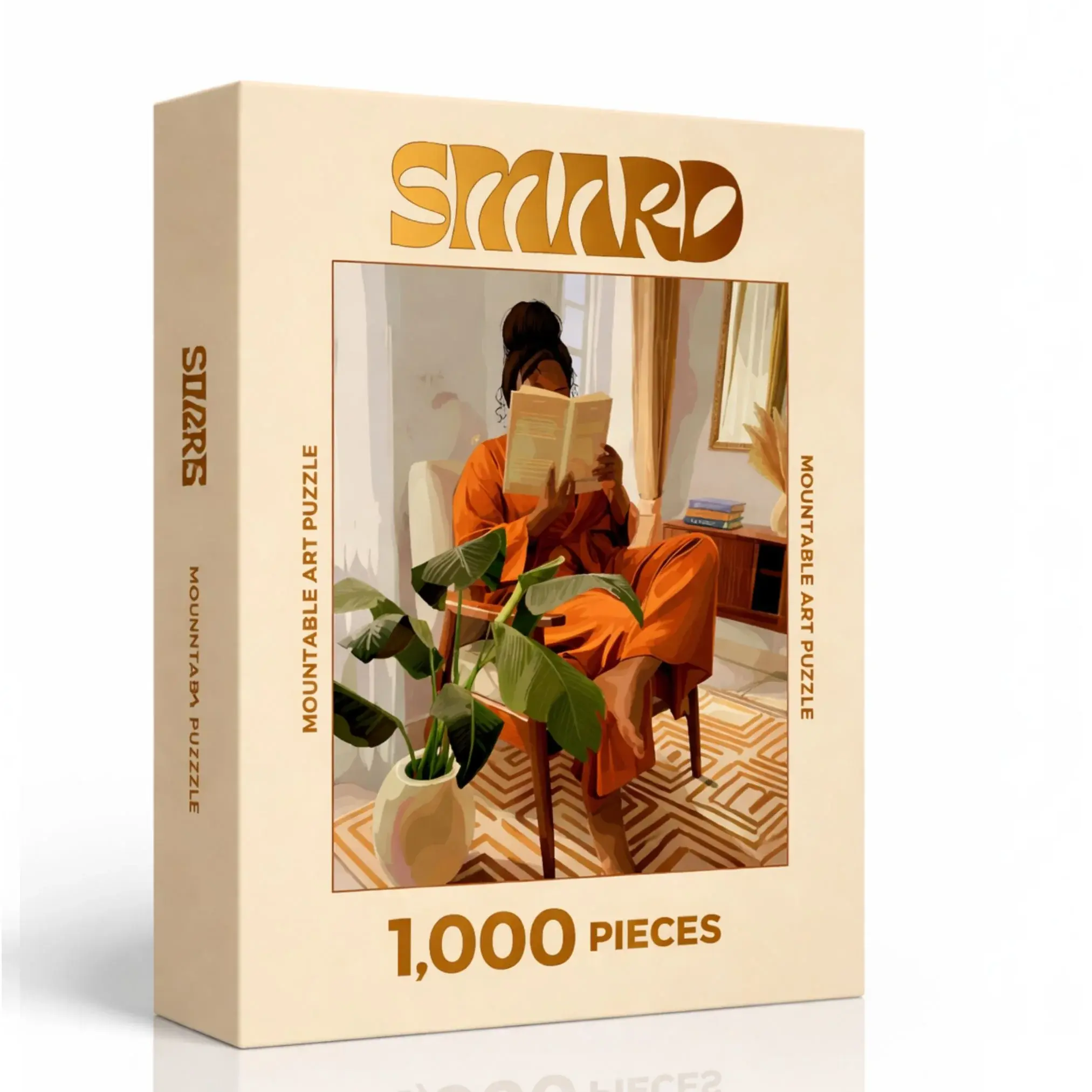 Smard Art "Softness is Power" 1000-Piece Black Art Puzzle for Adults, 18x24 in