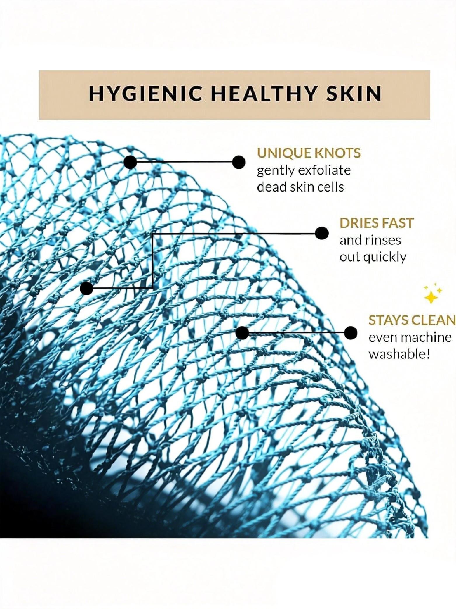 Blissal Exfoliating Shower Towel 47", Premium Scrub Wash Cloth for Body Face, Blissal Shower Towel for Smooth Skin, 2-in-1 Exfoliating Washcloth-Body Scrubber with 2 Sides for All Skin Types Body Scrubber for Bath and Shower