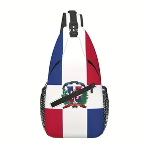 Crossbody Chest  Hiking  Flag Of The Dominican Republic Shoulder  Folding Large Capacity Fashion Durable Can Be Used For Shopping, Work,  Beach  Fishing   Accessories  For School Back Christmas Gifts bag travel backpack
