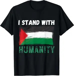 100% Cotton Fashion Garment Palestine Flag Free Gaza I Stand With Free Palestine Gaza T-Shirt