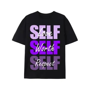 Purple Self-ish Purple Color Graphic T-Shirt