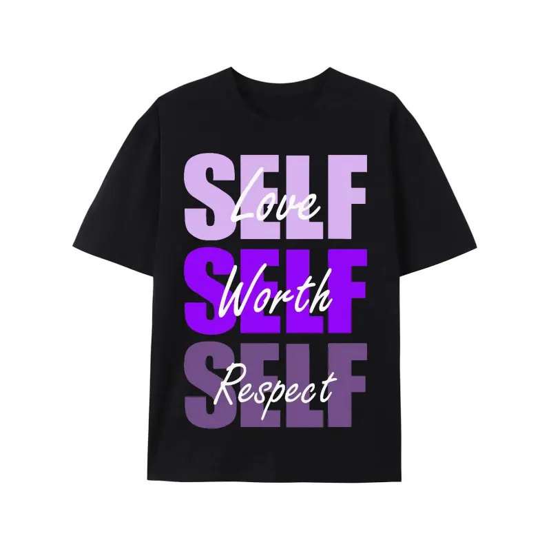 Purple Self-ish Purple Color Graphic T-Shirt Purple Self-ish Purple Color Graphic T-Shirt