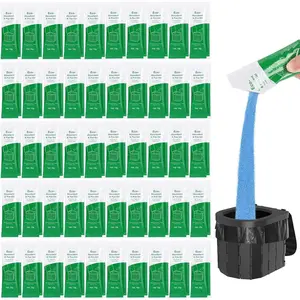 50 pack Portable Toilet Absorbent Gel Powder, Poo Gel for Camping Toilet Powder, Poo Urine Powder for Potty Bags, Poo Deodorizing Treatment for Outdoor Camping Hiking Emergency Toilet (50Pack)