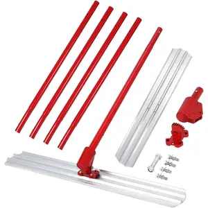 Bull Float Concrete Tools, 48x8" Square Edge Bull Floats Magnesium Blade Concrete Float with 47.2‘’ Extendable Handles x 4, Concrete Bull Float Tools Kit for Concrete Finishing