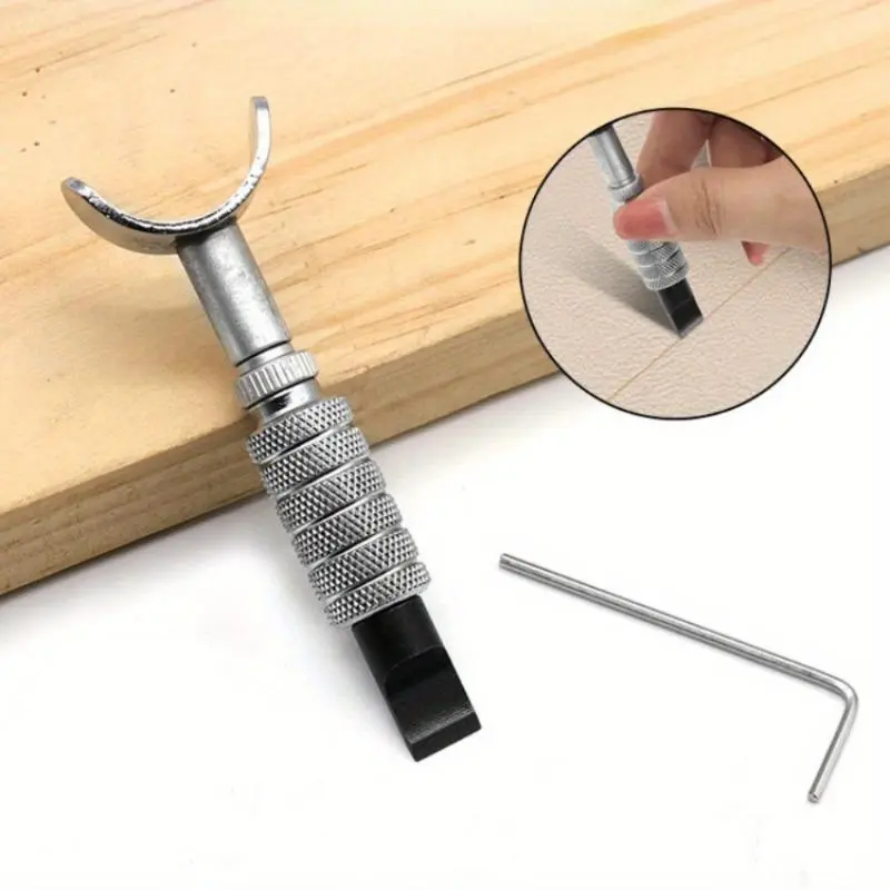 1Pc Adjustable DIY Handcraft Manual Rotary Tools Leather Carving Swivel Knife Blade Tools Set Leathercraft Leather Carving Swivel Knife Blade