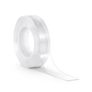 summervibes VEVOR Double Sided Tape Heavy Duty, 16 ft Long Nano Mounting Tape, Strong Adhesive Reusable, Clear Two Sided Wall Tape, Removable Poster Picture Hanging Strips for Home, Office, Car, Outdoor Use, Residue-Free