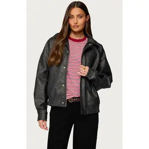 Edikted Women's Mori Oversized Faux Leather Jacket
