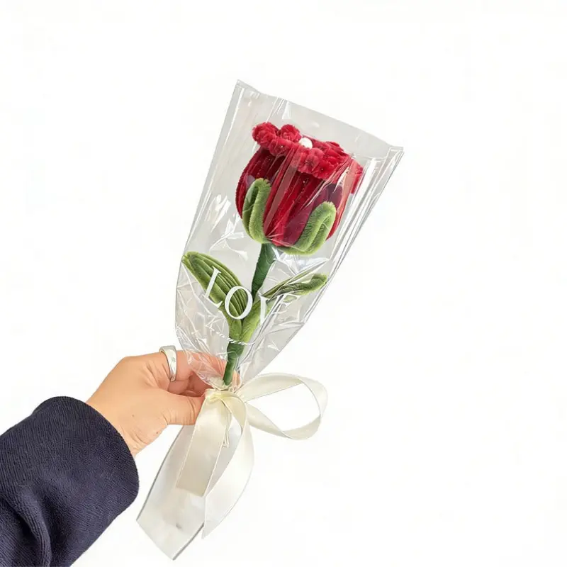 1p/2p Twisty Stick Rose Bouquet, Handmade Floral Decor, Festival Gift for Women, Mother's Day, Girlfriend Birthday, Wholesale Artificial Flowers