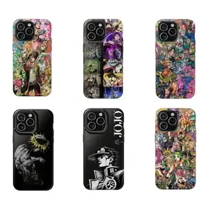 JoJo Bizarre Adventure JJBA Anime Manga Action Art Tough Phone Case. Japanese Otaku Aesthetic Heavy Duty Phone Case Protection, Shockproof For IPhone 17-12, Pro Max, Pro Plus, and Samsung S25 24 23 Safety Case