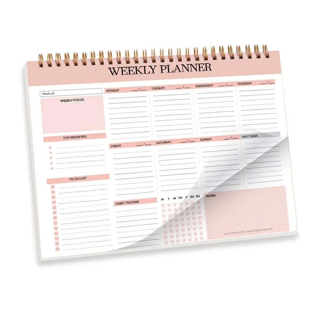 Weekly Planner Notepad, 1 Count 52 Sheets Weekly To Do List Notepad, Weekly Planning Pad, Office Stationery & Supplies