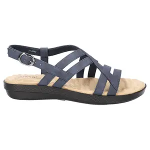 Easy Street Womens Lobo Slingback Casual Sandals Casual Low Heel 1-2" - Blue