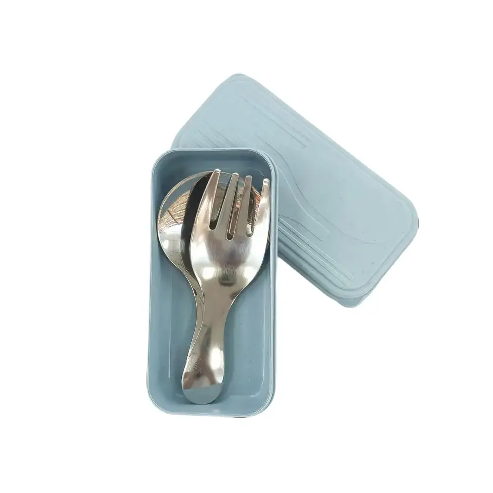 Mini Portable Spoon Fork Tableware, Outdoor Camping Stainless Steel Cutlery Set, Lunch Hiking Camp Cooking Supplies
