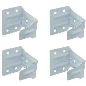 4Pcs Center Support Brackets White Window Blinds Headrail Brackets for 2" Low Profile Blinds Headrail Holder Mounting Bracket