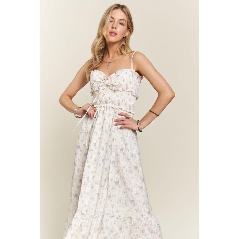 ADORA Smocked Floral Sweetheart Neck Cami Dress jaded london  plunge  dress house of cb  dress  naima