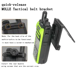Tactical belt bracket for walkie-talkies, Handset modified with back clip, quick-release MOLLE dual-slot clip-style waist Clamp, For 5r/5rh/uv2plus/m10/uvk1 Radios, Portable Walkie Talkie Accessory, Electronic Gadgets