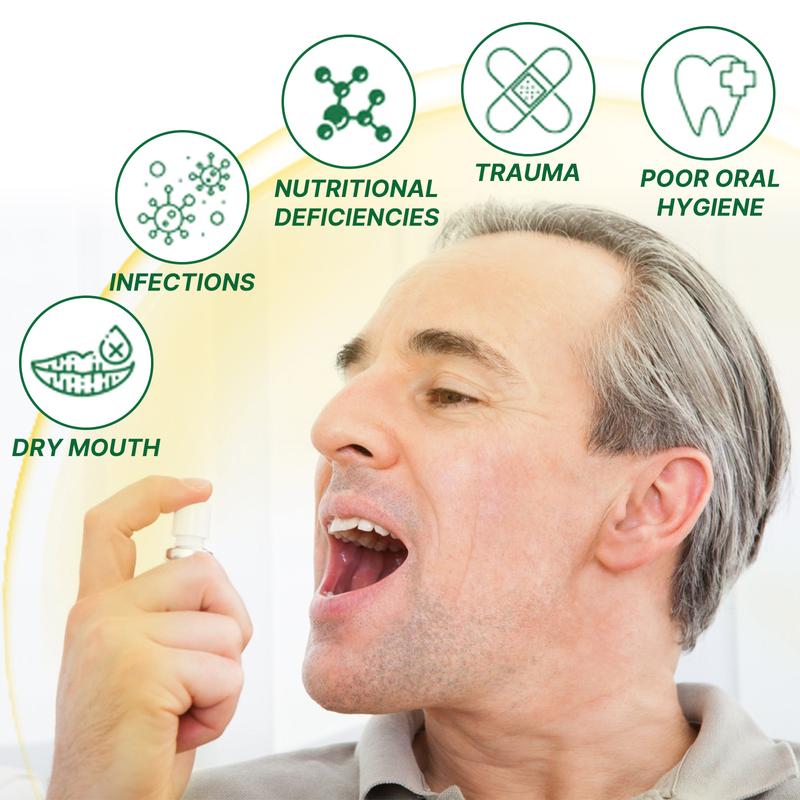 EELHOE Natural Tongue Repair Spray for White Coating & Dry Cracks Relief, Oral Care Solution, pH-Balancing, Hydrating,Fresh Breath & Swelling Soothe, 30ml