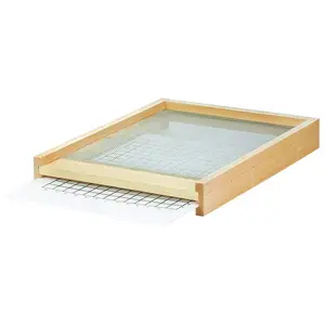 API 10 Frame Compatible Beehive Screened Mite Pest Control Bottom Board, Brown