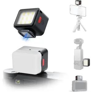 DG01 Mini Cube Phone Light Portable LED Camera Light for DJI OSMO Pocket 3 Action Camera Sony zv-e 10 Canon r550,Support Magnetic Attraction & Type-C Charging for JJ02 Tripod