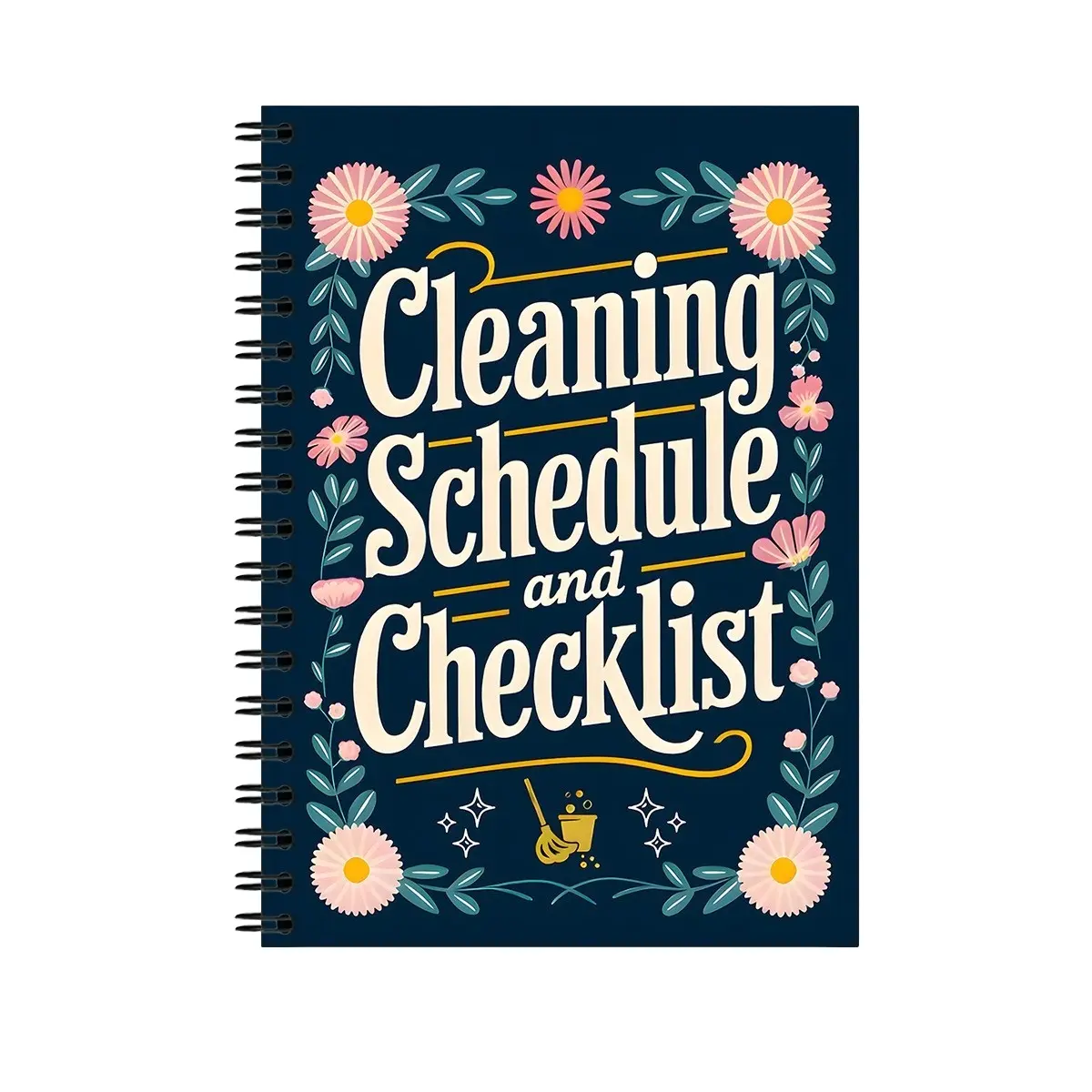 Adhd Cleaning Plan Spiral Notebook Journal, Coloring Book, Thickened Coil Binding, Non-Disposable, Ideal for Adhd Management & Relaxation