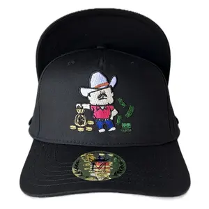 MXyo Con Dinero SnapBack Hat with Curved Visor 5 Panel