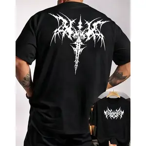 Black Metal Bat Wing T-Shirt, Edgy Death Metal Graphic, Alternative Streetwear Tee