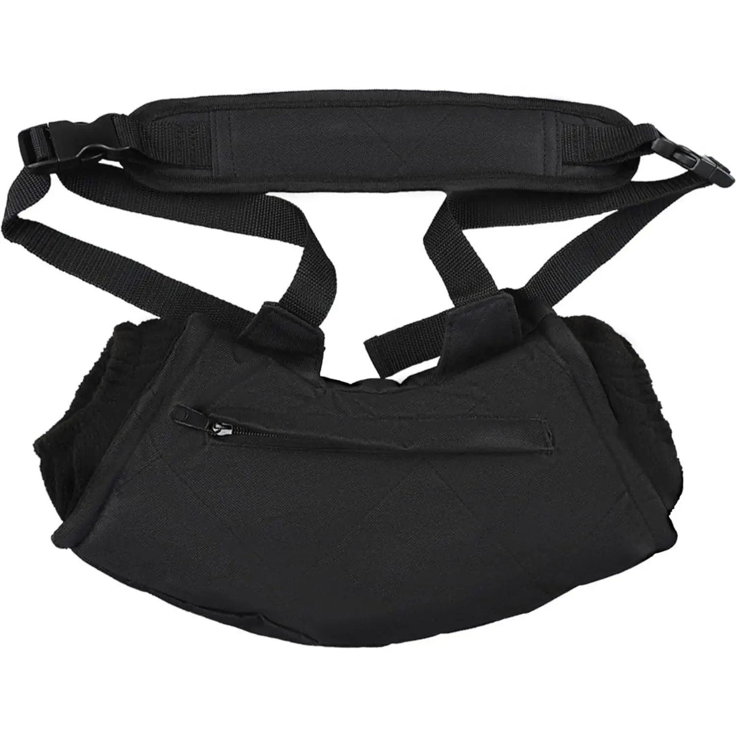 Football Hand Warmer Pouch Hand Muff Football Warming Pouch Black Handwarmer Pouch with Zipped Pocket and Adjustable Strap for Outdoor Sports Football Baseball Hiking Camping