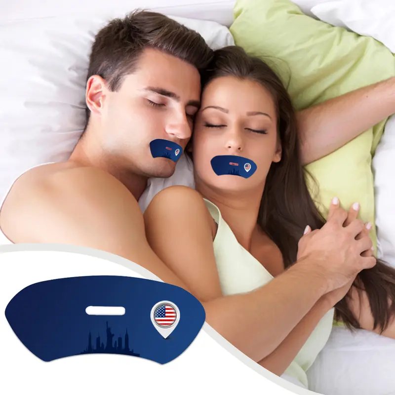 FACEPOS Mouth Tape - 32-Piece Sleep Aid Mouth Tape for Sleep Healthcare, Breathable Fabric, Latex-Free, Hypoallergenic Sport Accessory (1-Month Supply, Blue)