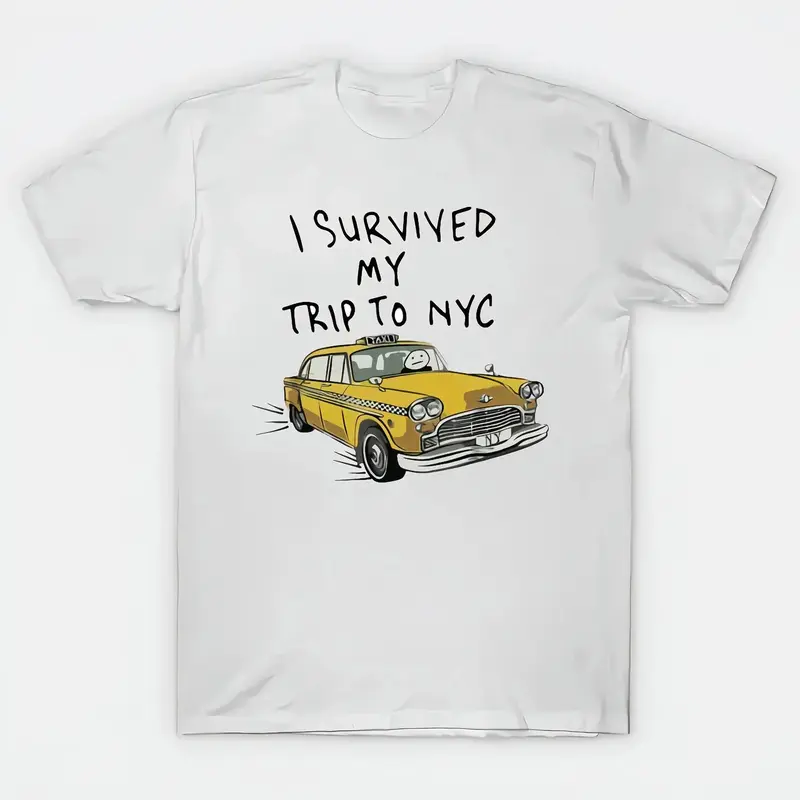 Tom I Survived My Trip To NYC White T-Shirt Size S-4X Casual