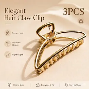 Effortless Elegance: Strong Hold Metal Claw Clips for Women, Secure & All-Day Comfort for Every Hairstyle#SummerVibes