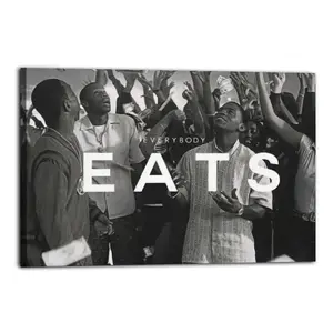 Paid in Full Everybody Eats Poster Movie Poster Cult Classic Film Wall Art Hypebeast Wall Art for Bathroom, Restroom, Nursery, Kids Room wooden frame wall art high-quality canvas print crystal family painting  gift scribbler poster  truck  girl