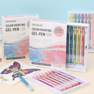 24 Colors Glitter Painting Pen (1 Box), 1.0mm Bullet Tip Marker Pen, Art Craft Supplies, Art Supplies for Card Making, Diary, Painting, Crafts Art Supplies