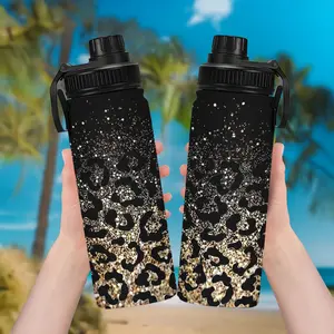 20oz Stainless Steel Leopard Print Travel Mug, Stainless Steel Tumbler, Dual Wall Vacuum Insulated Cup with Lid, Vacuum Insulated Flask, Perfect Gift for Christmas Halloween