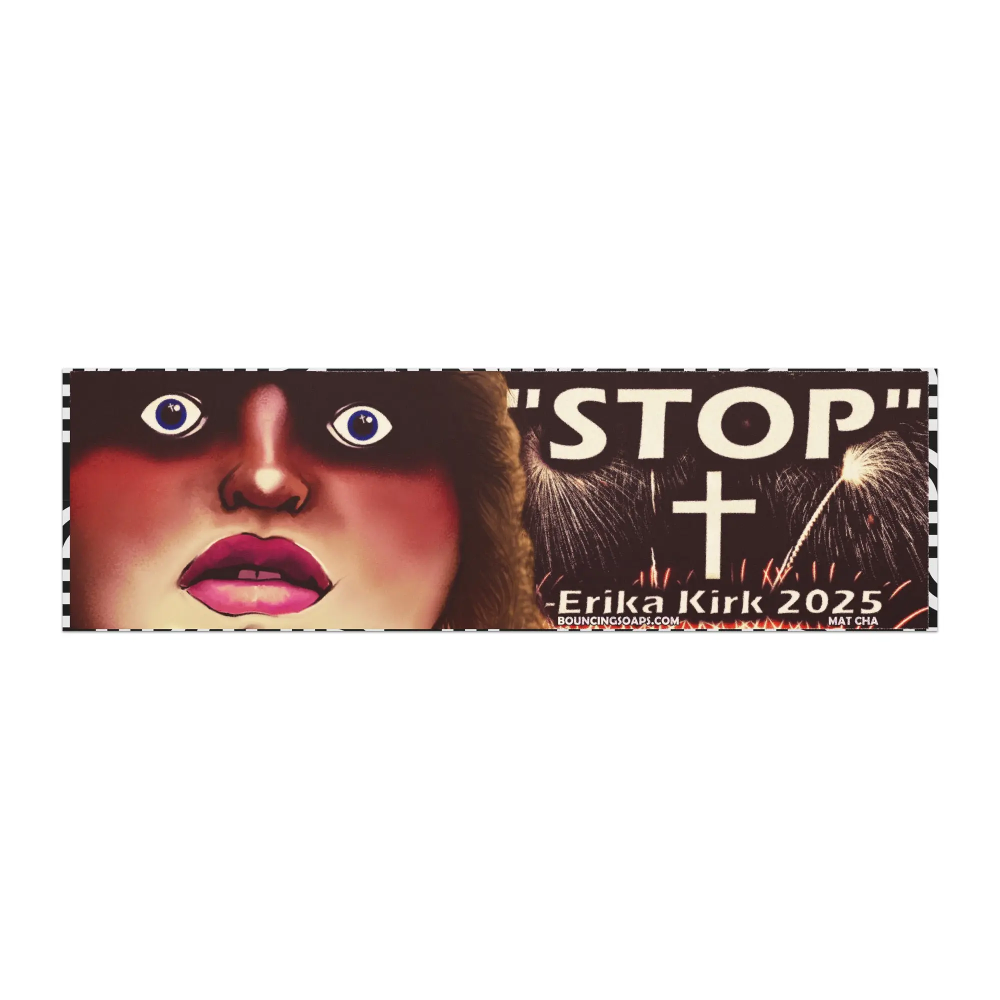 "Stop" – Druski as Erika Kirk Car Magnet