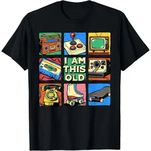 I Am This Old Retro Vintage Nostalgia 80s 90s Cassette Tape T-Shirt