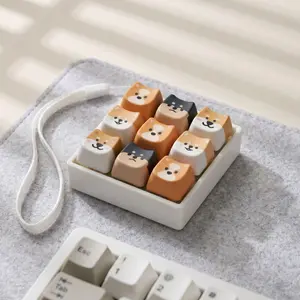 1pc 9-Key Cat Mechanical Switch Fidget, Kawaii Decompression Keychain, Satisfying Clicky Stress Relief, Perfect Easter Gift for Office & School, Clicker Fidget