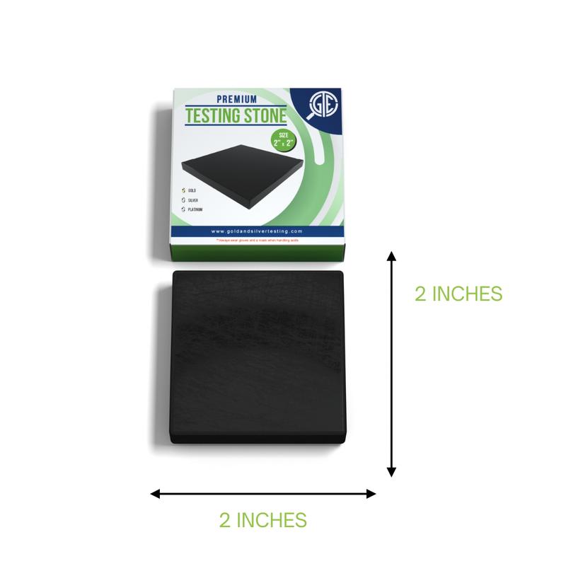 JSP Gold Testing Kit 10k 14k 18k with GTE Scratch Stone Precious Metals Solution for Jewelry Scrap Bars Coins 5-Piece Kit