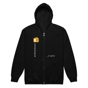 BTC - Anon Crypto - ZIP Hoody- Unisex Heavy Blend
