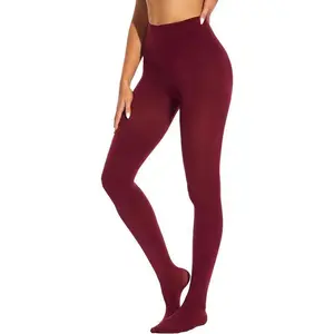 Women's 80 Denier Soft Opaque Tights, High Waist Solid Color Footed Pantyhose 20+ Colors