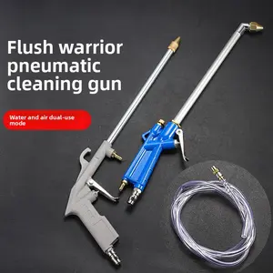 Flush Warrior Pneumatic Cleaning Gun High Pressure Water & Air Dual-use with Hose for Industrial Dust Blowing Applications