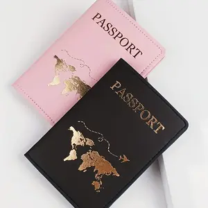 Passport Case, 2 Counts/set Fashionable Travel Passport Holder, Passport Cover, Passport Case for Women & Men, Travel Document Holder, Travel Accessories