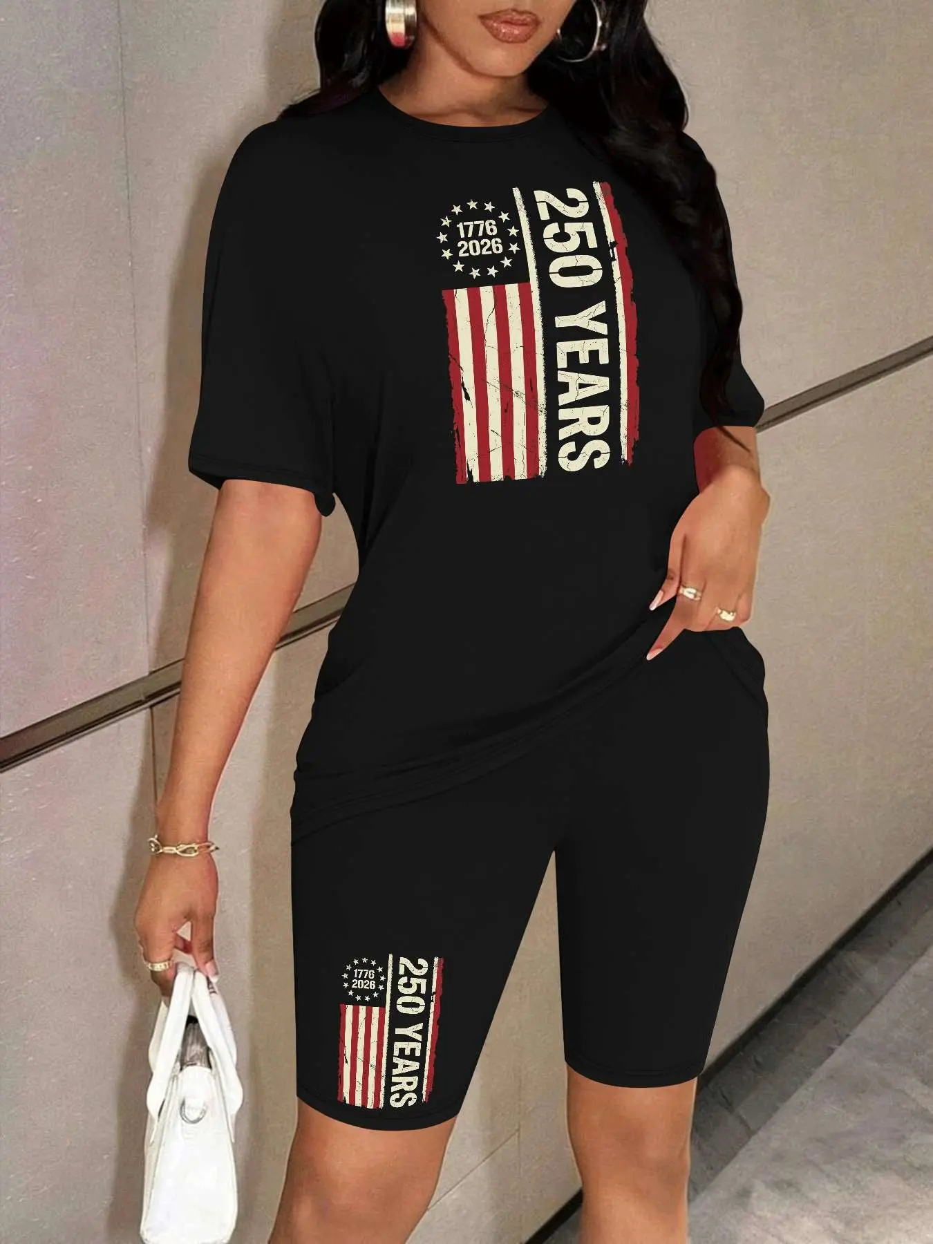 Personalized print pattern Women's Summer Casual 2-Piece Leisure Sports Set, Workout summer clothes, Activewear Workout Set, Stylish Print Comfortable for Daily Wear, Trendy Ladies Fashion Must-Have
