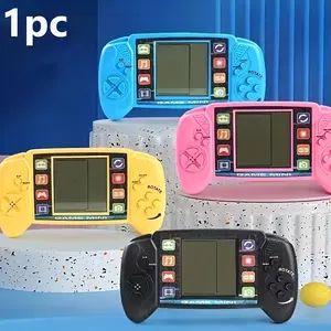 Handheld Gaming Console Premium Nostalgic Retro Experience Large Screen Durable Plastic Sturdy Body Available in Blue Black Battery Not Included for Teen Entertainment