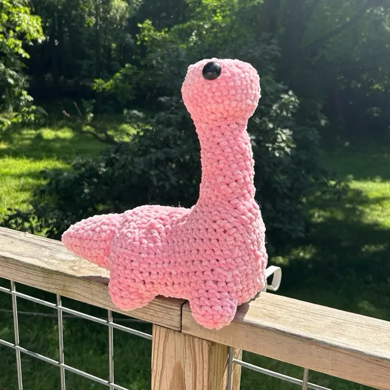 Crochet Pink Dinosaur